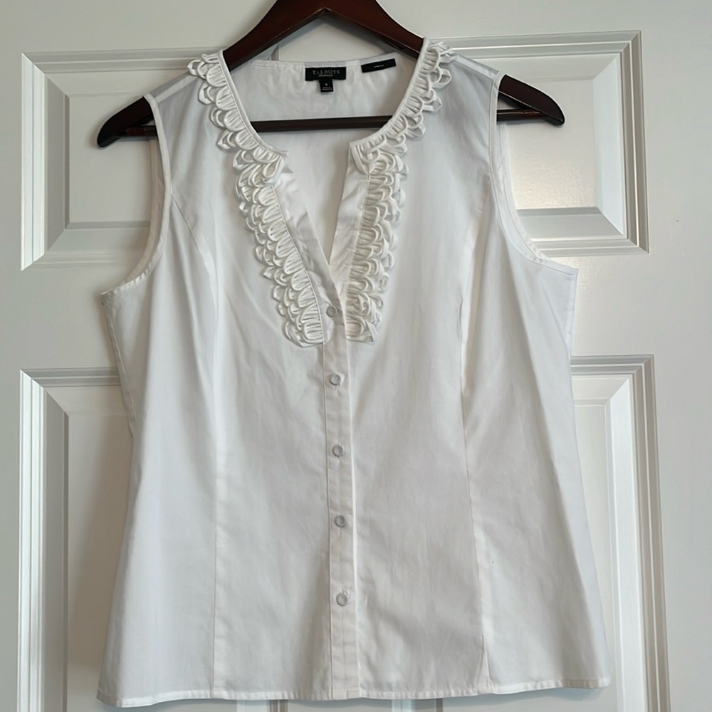 Talbots Super Cute Sleeveless Tank with Details